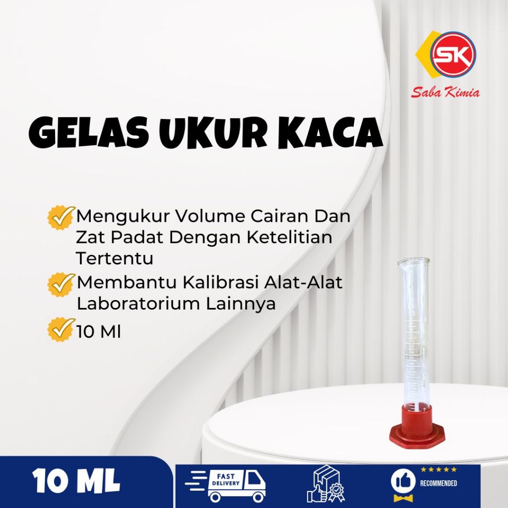 Tabung Ukur Kaca | Gelas Ukur Kaca 10 ML