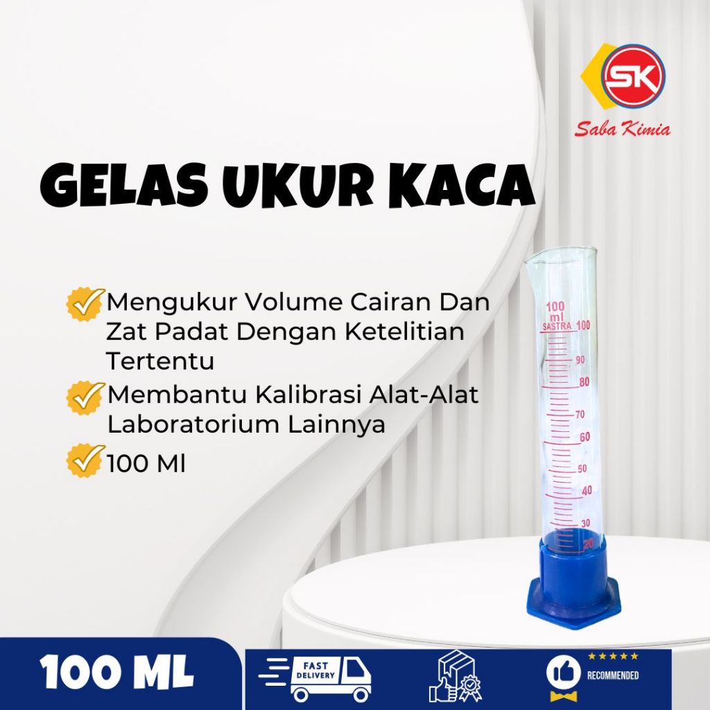 Tabung Ukur Kaca | Gelas Ukur Kaca 100 ML