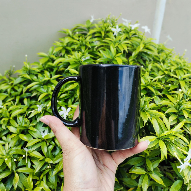 Mug Keramik Standard  Hitam Polos