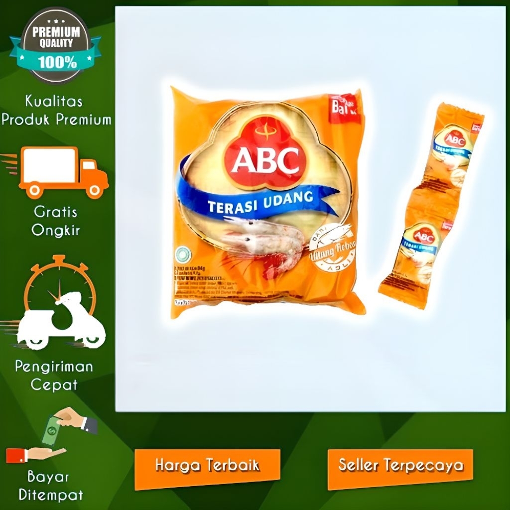 

Terasi Udang ABC - 1 pack isi 20 pcs - Aroma Harum Terasi