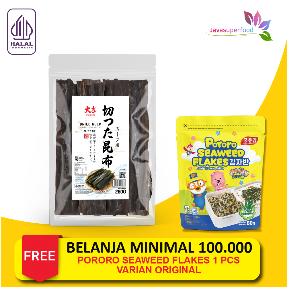 

Kombu / Konbu / Dashima Potong / Kelp Dashi / Rumput Laut Kaldu / Kuah Ramen / Dry Seaweed Dashi / Kuah Miso 250 gram