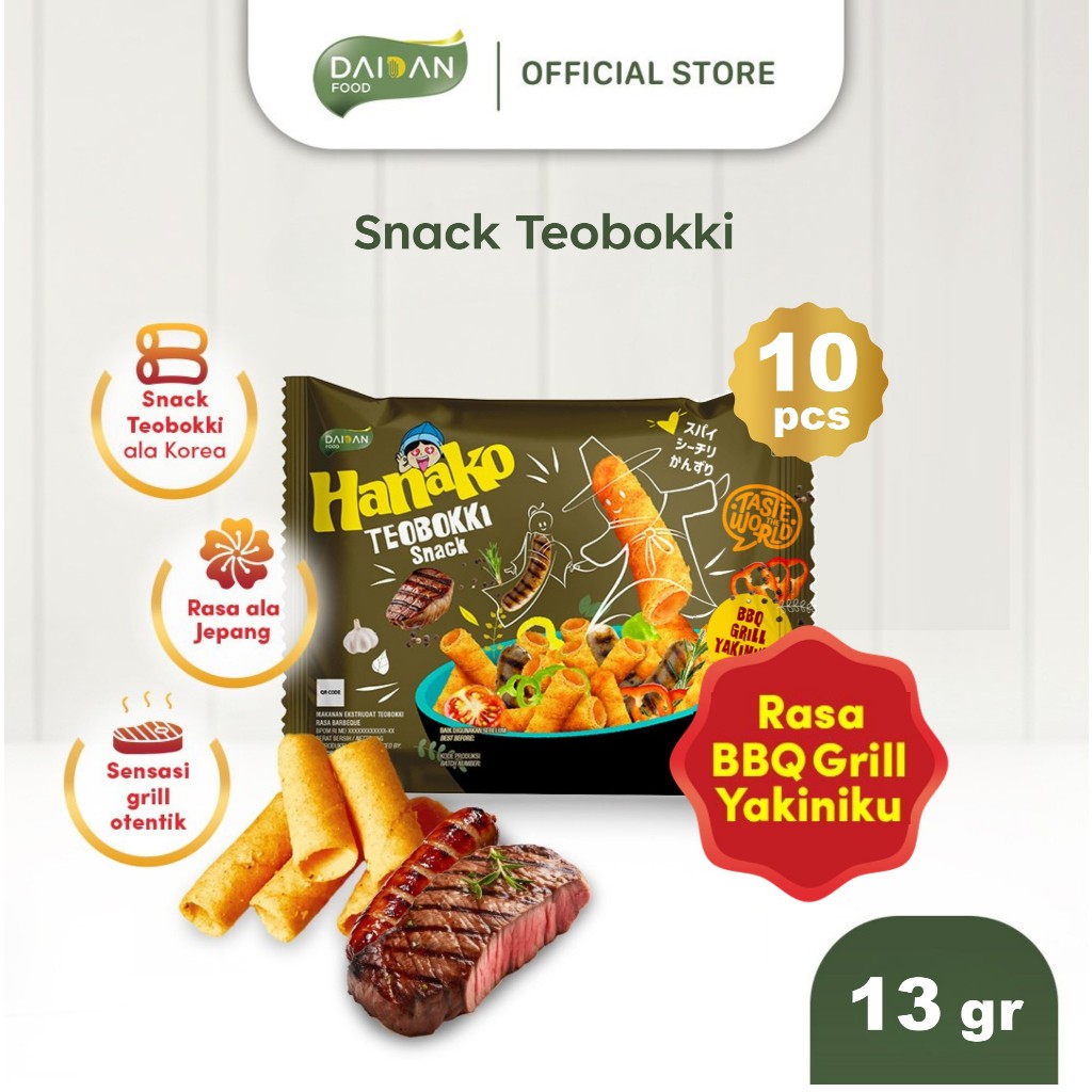 

Hanako Teobokki Snack BBQ Grill Yakiniku 10 pcs