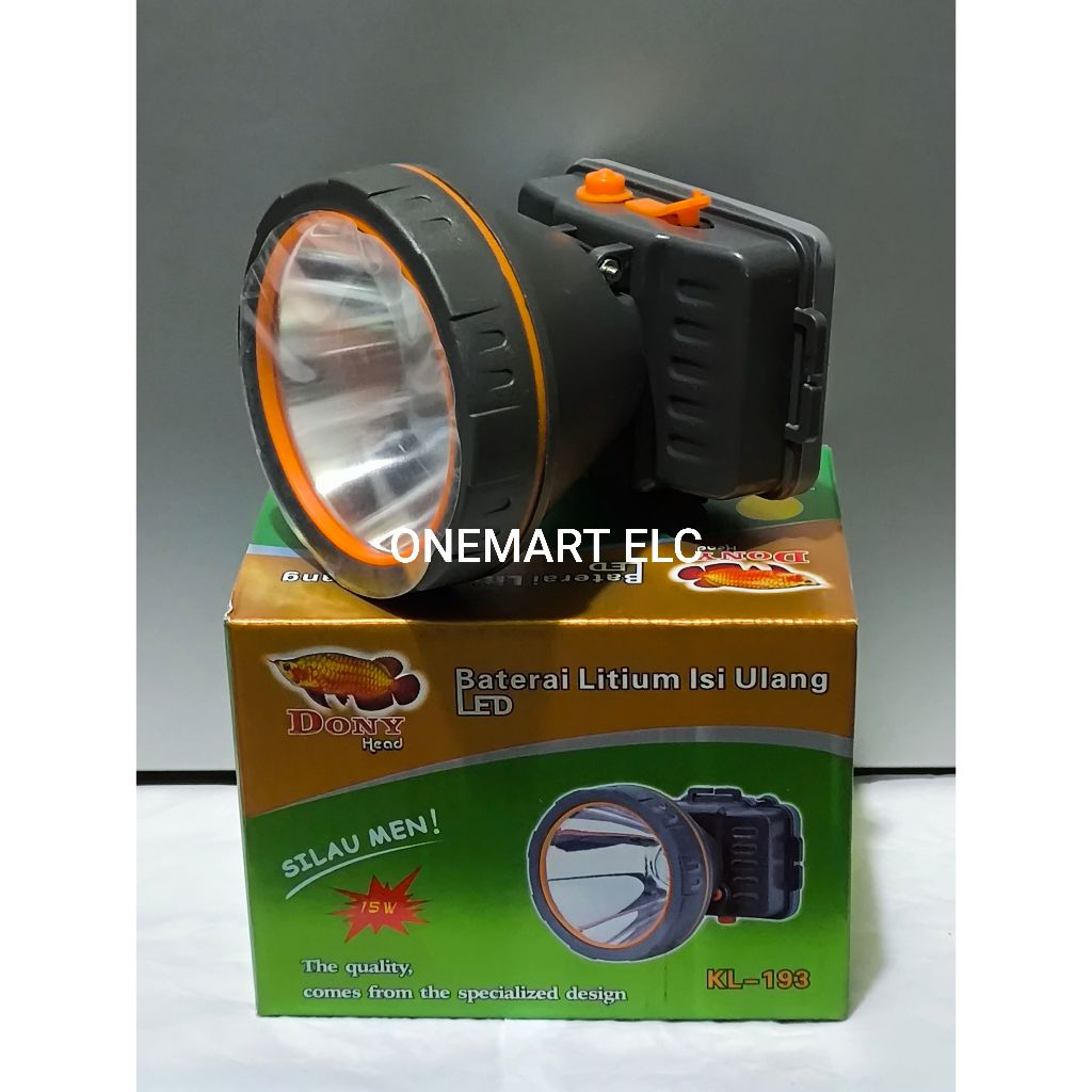 Senter kepala Dony KL-193 baterai bisa dilepas