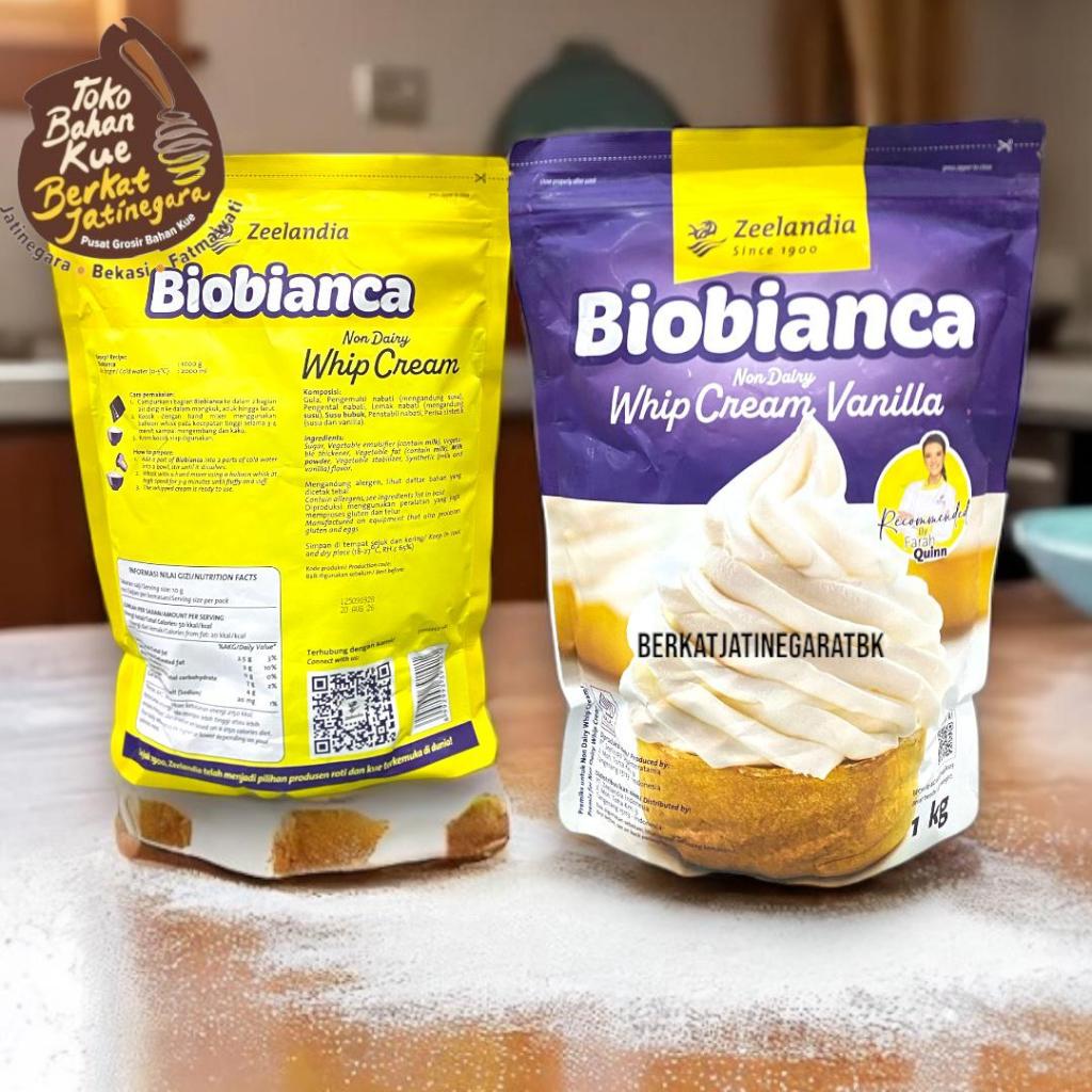 

ZEELANDIA BIOBIANCA WHIP CREAM VANILA KEMASAN 1 KG / KARTON