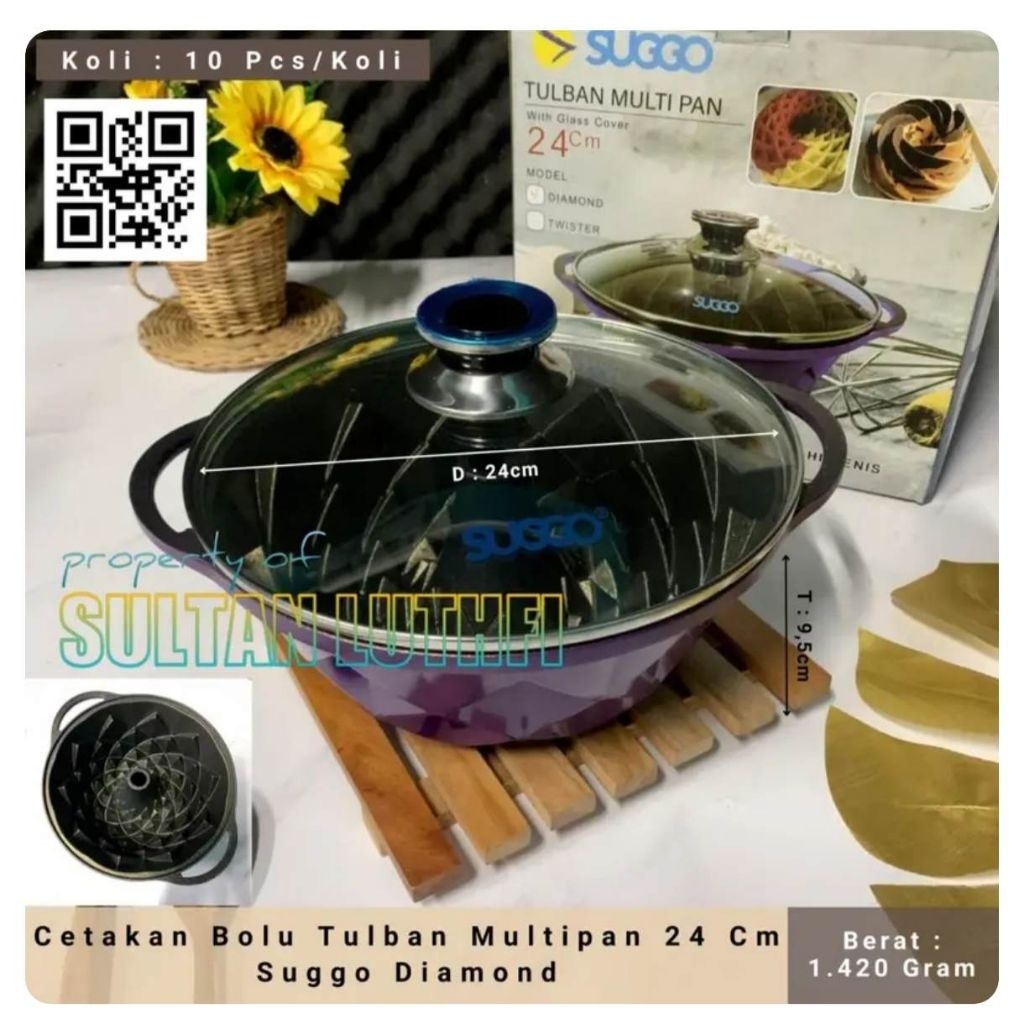 Cetakan Bolu Tulban Multipan 24 Cm Suggo Diamond cetakan kue