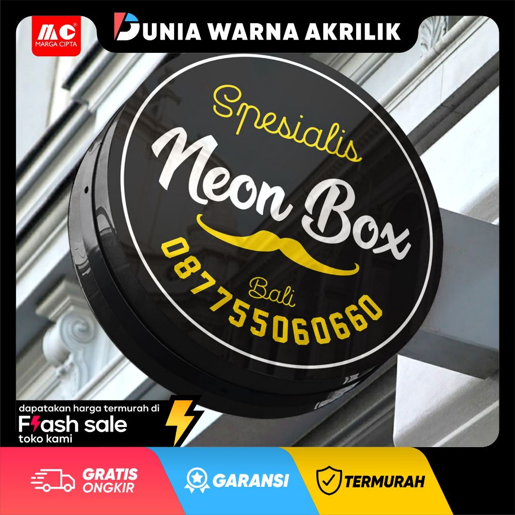 Neon box akrilik bulat