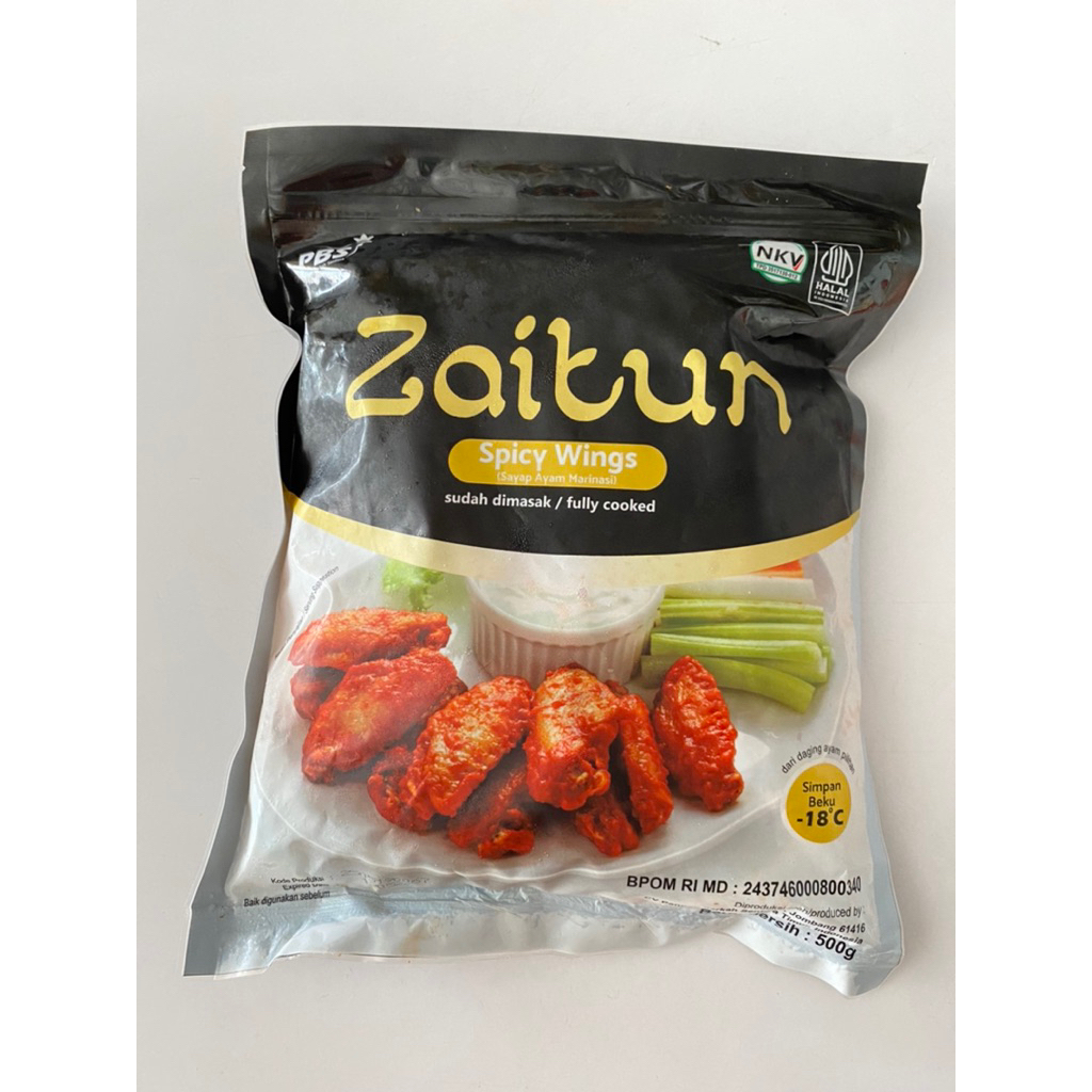 

Zaitun Spicy Wings 500 gram Sayap Ayam Pedas Zaitun Chicken Wings