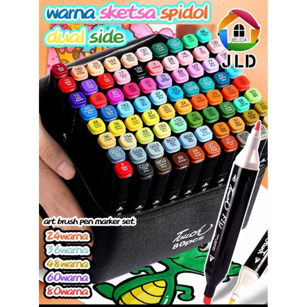 

[NEW] TOUCH Spidol Lukis Warna 100pcs