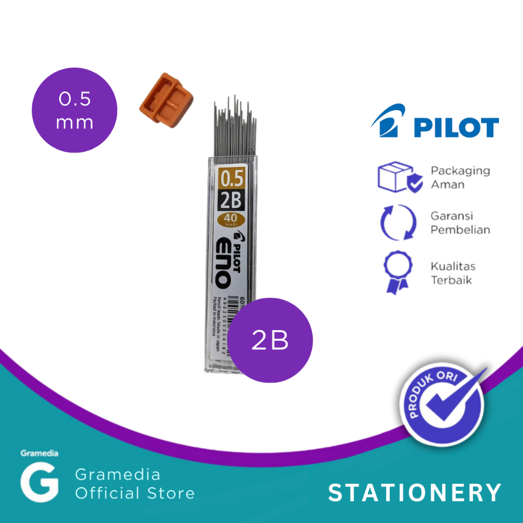 

Gramedia - PILOT PENCIL LEAD PLI-5J-40 0.5 2B