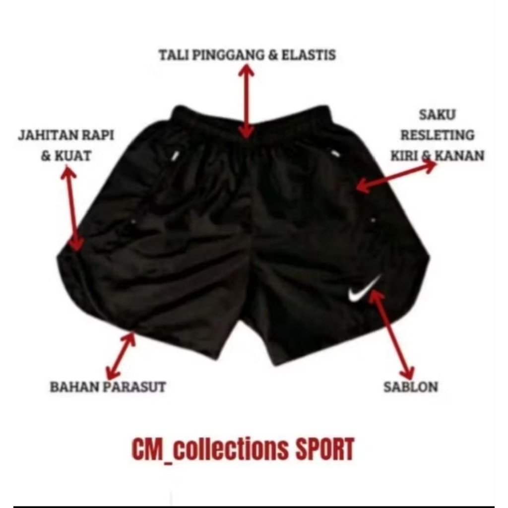 kolor parasut pria dan wanita