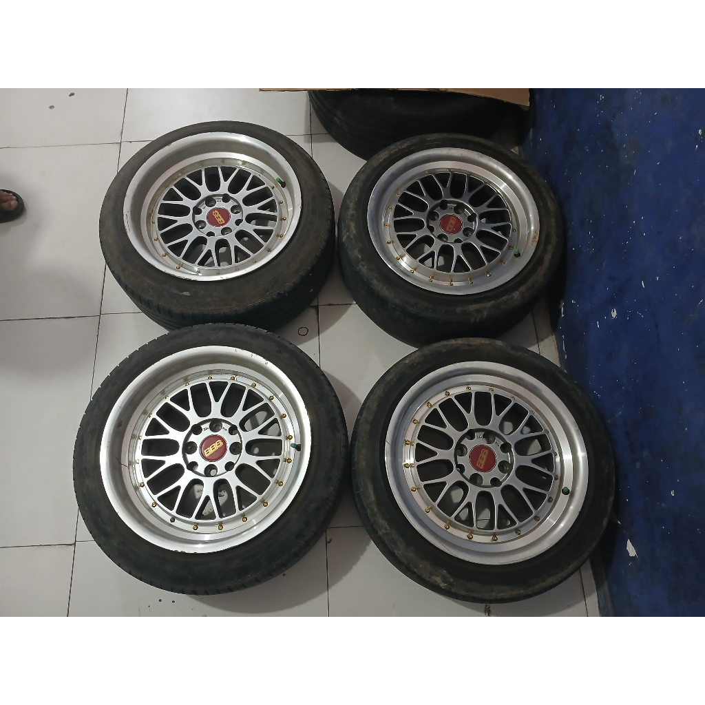 velg SECOND BBS LM RING 16 R16 4X100 4X114 + BAN 185 55 BRIO JAZZ MAZDA AVANZA XENIA AGYA AYLA DLL