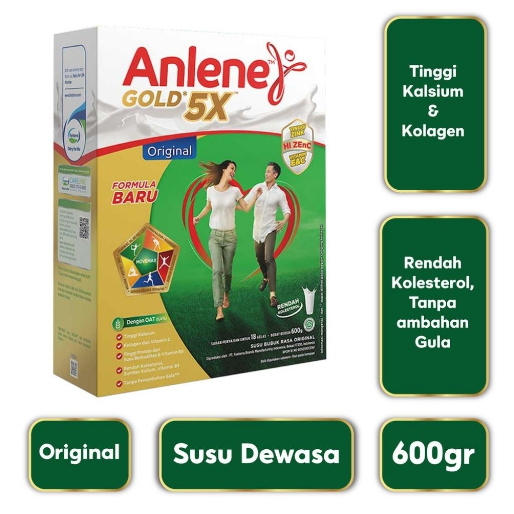 

anlene gold 5x original 600g