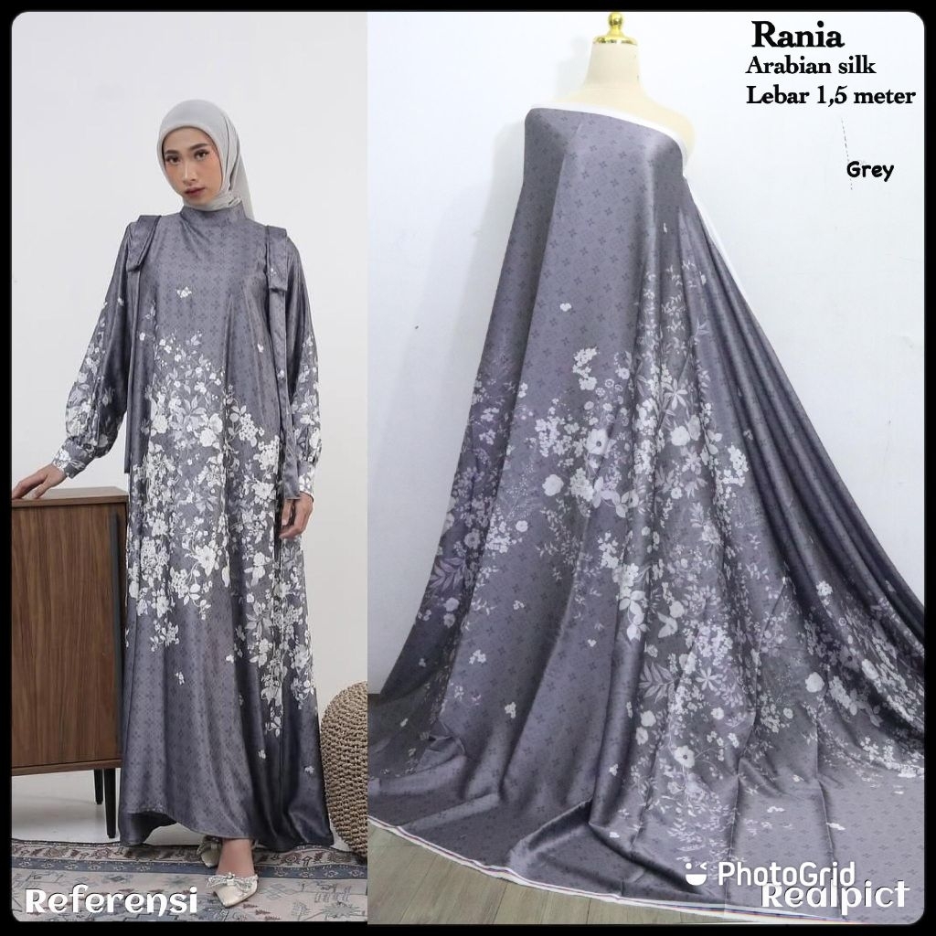 KAIN SUTRA ARABIAN SILK | MOTIF RANIA | KAIN ARABIAN SILK MOTIF TERBARU | KAIN MEWAH | KAIN GAMIS