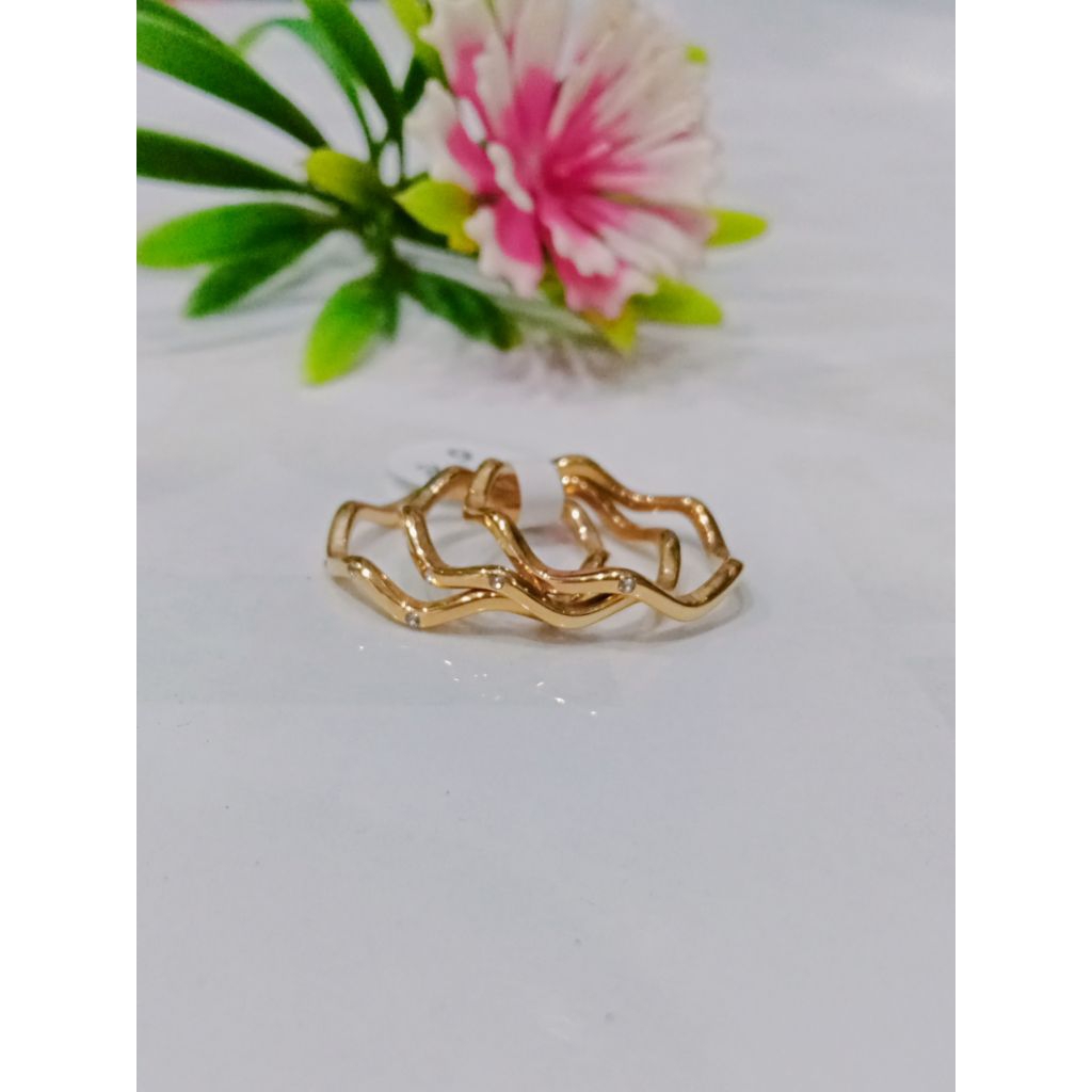 Cincin Titanium Dewasa Terbaru /Cincin set 3 Titanium/Cincin Vancleef Titanium/Cincin Titanium Murah