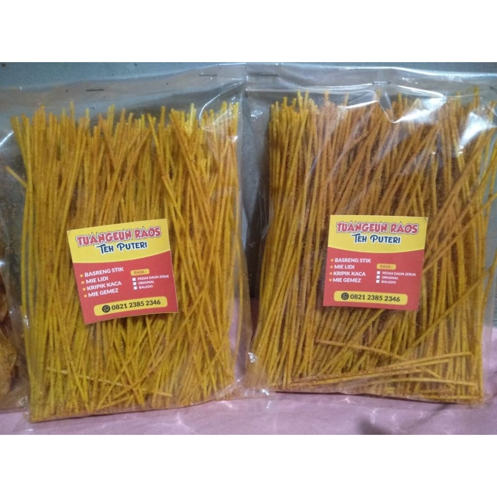 

BasrengTehputeri/MieLidi/Keripikkaca/MieGemez250gr/100gr/1kg