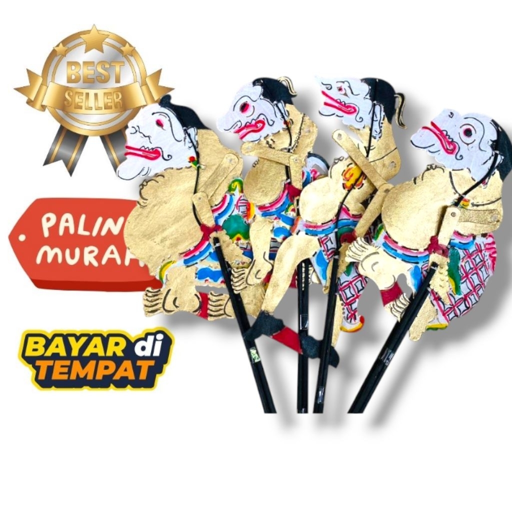 WAYANGKULIT STORE | WAYANG KULIT ASLI PUNOKAWAN EMAS KOMPLIT SEMAR GARENG PETRUK BAGONG