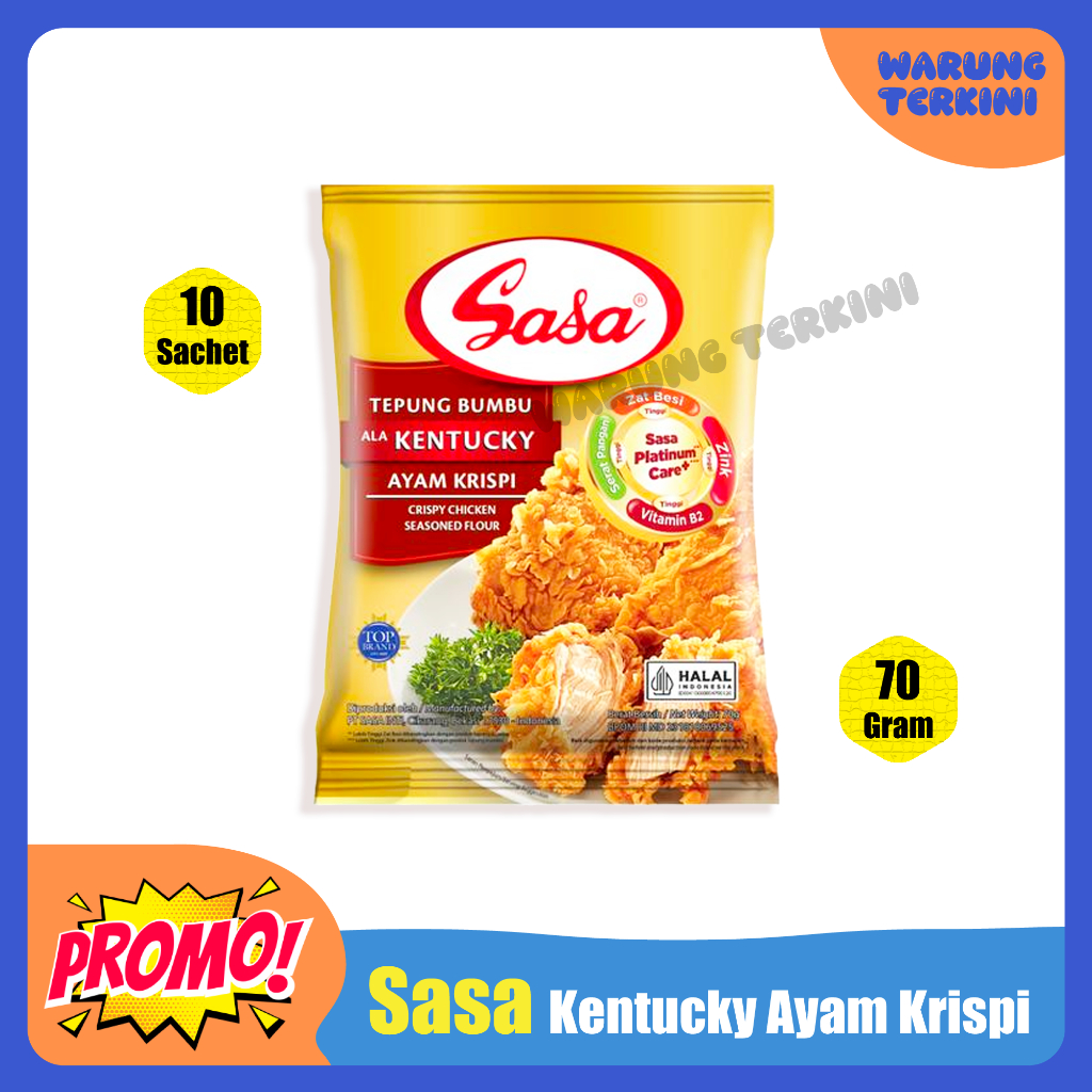 

Sasa Tepung Bumbu Ala Kentucky Ayam Krispi 70g 1 Renceng | Gurih Berbumbu dan Kaya Rempah