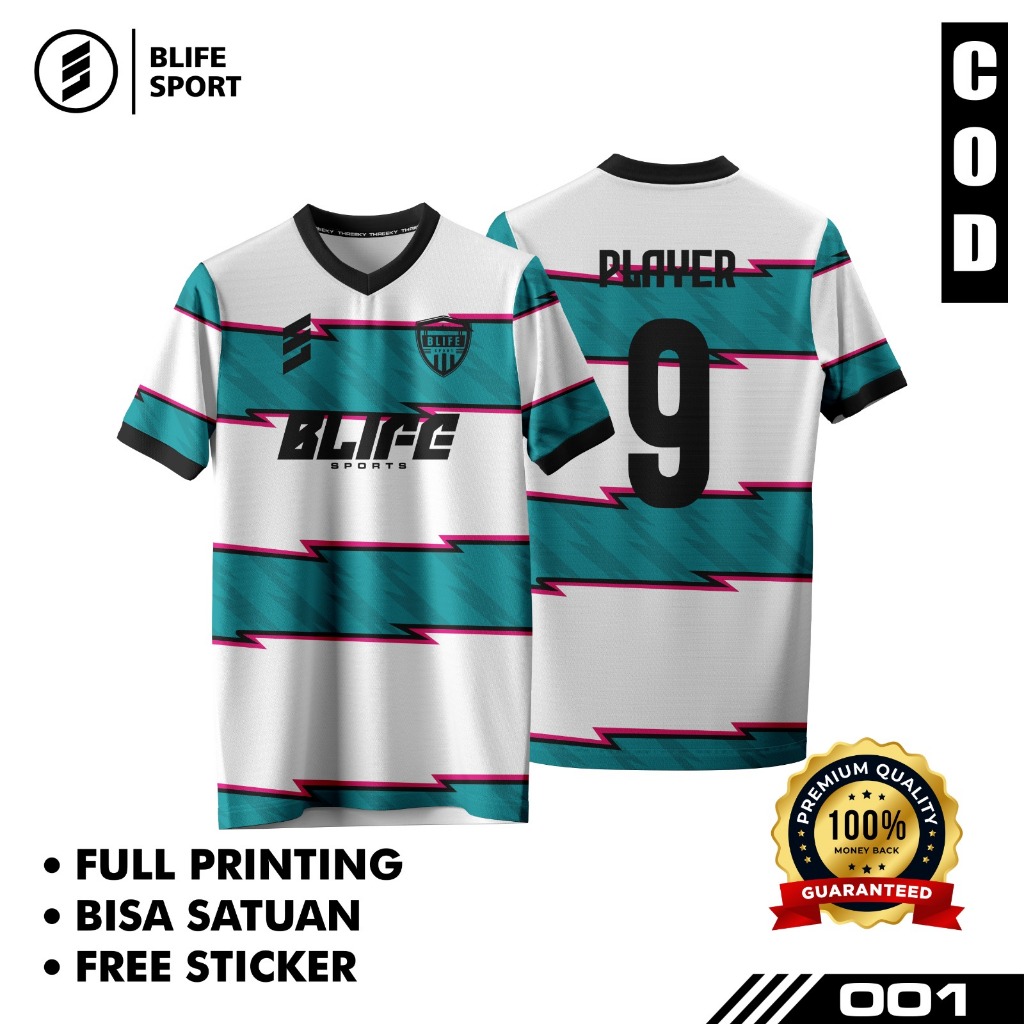 [ COD BISA SATUAN ] JERSEY FUTSAL/BOLA CUSTOM FULL PRINTING