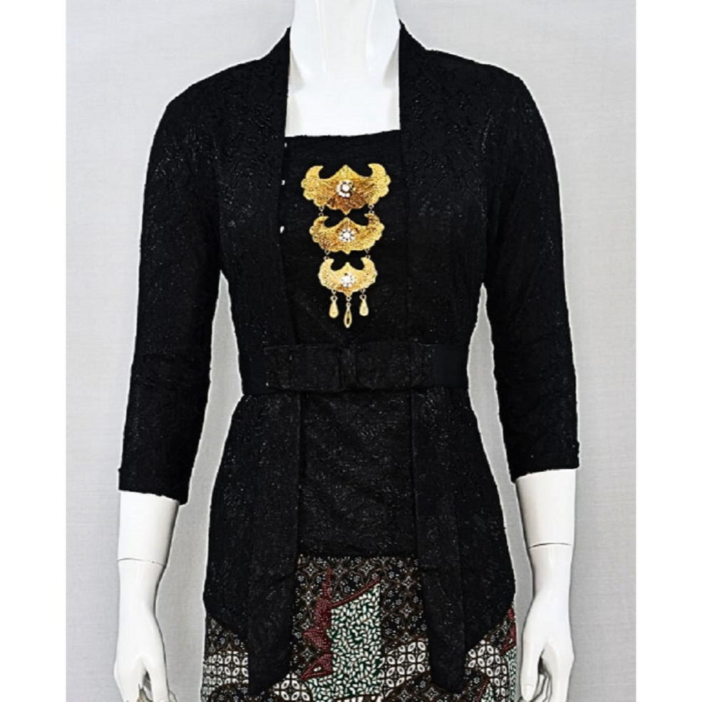 Kebaya Modern Medan LIMITED KEBAYA KHUSUS HITAM KUTUBARU MODERN BROKAT SEMI PRANCIS LAPIS FULL FURIN