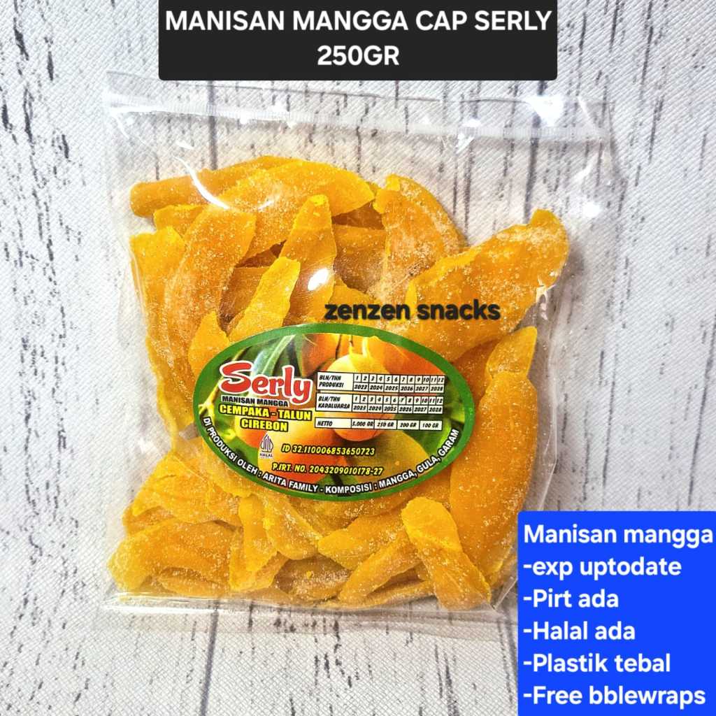 

MANISAN MANGGA MANIS,ASAM, LEGIT 250gr | Snack Manisan Mangga Kering Kekinian