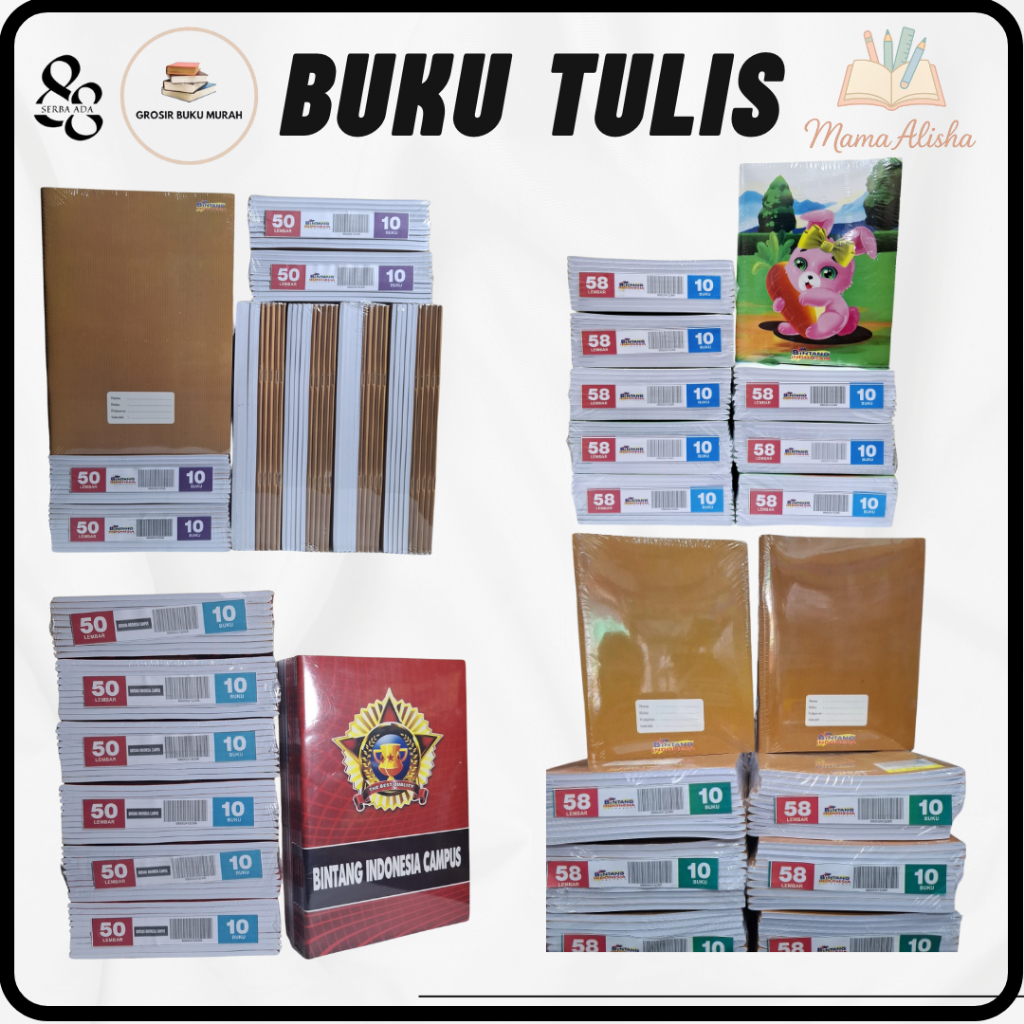 

Buku Tulis Sekolah Kualitas Premium Ukuran Boxy dan Kwarto