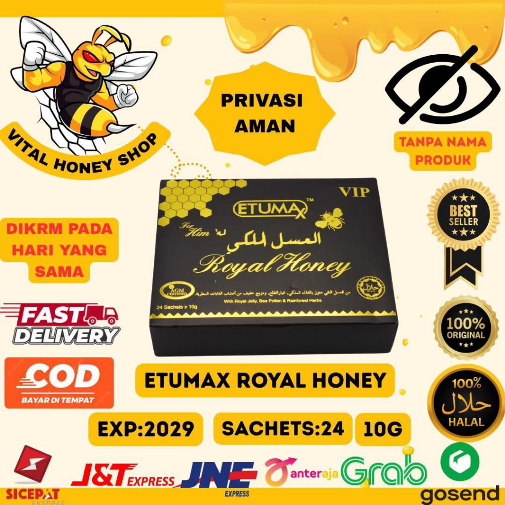 

Etumax Royal Honey VIP for Him Original Box=24 Sachet