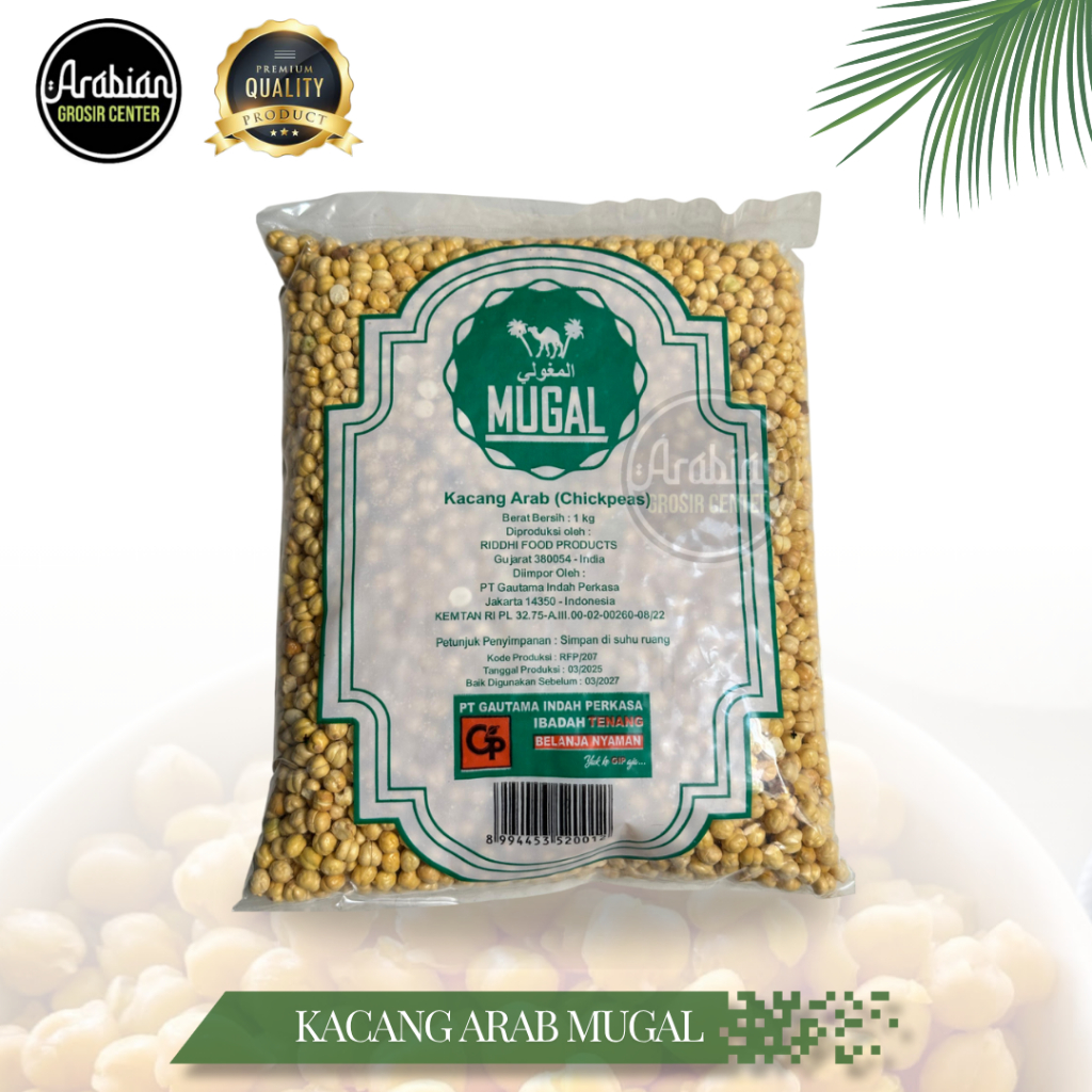 

Kacang Arab Panggang 1 Kg Chickpeas Original Premium | Kacang Arab India Oleh Oleh Haji & Umroh