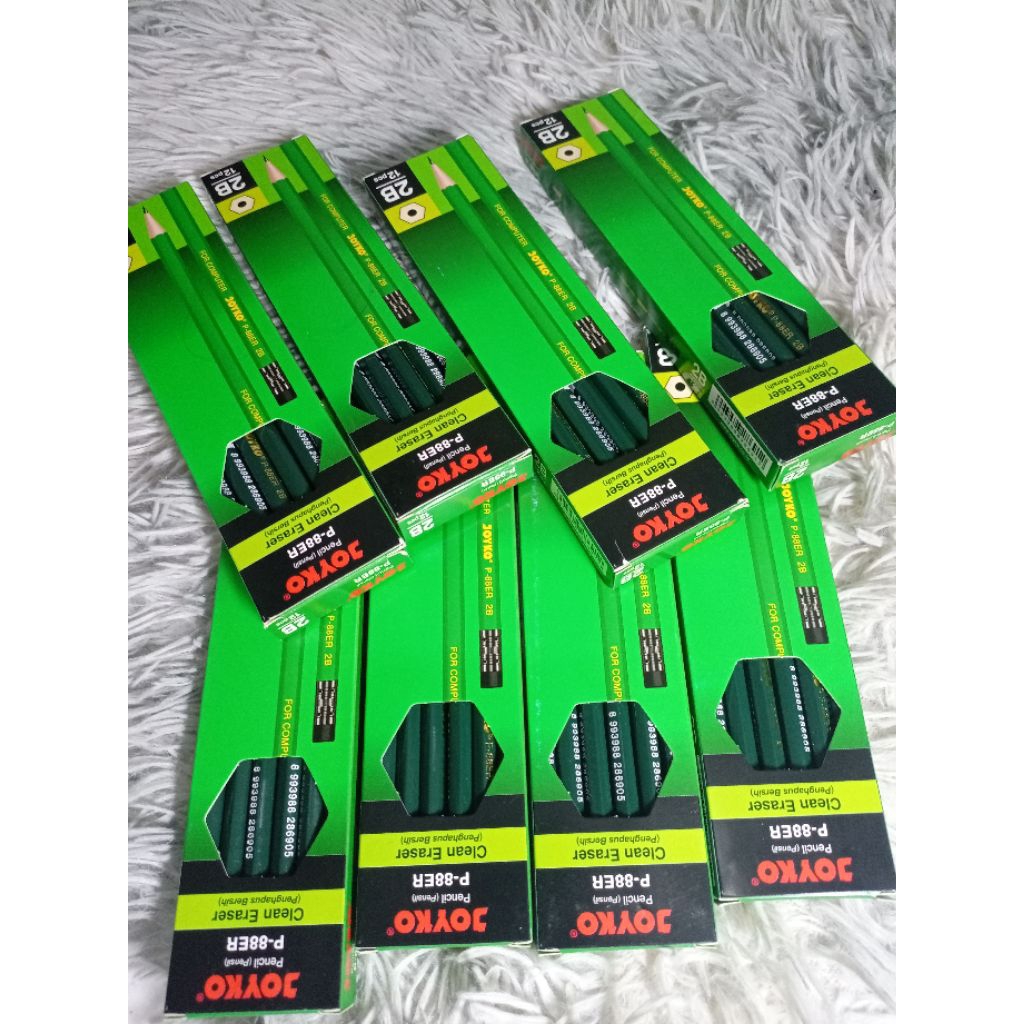 

PENSIL MURAH/Pensil Kayu Joyko 2B P88 ER ( Hijau + Penghapus ) / PENSIL UJIAN /Pensil Raut P 88 ER
