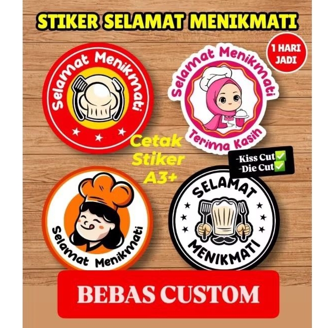 

Cetak Stiker Kisscut/Diecut Bontax Vynil Transparan Hologram Label Custom A3+ Laser