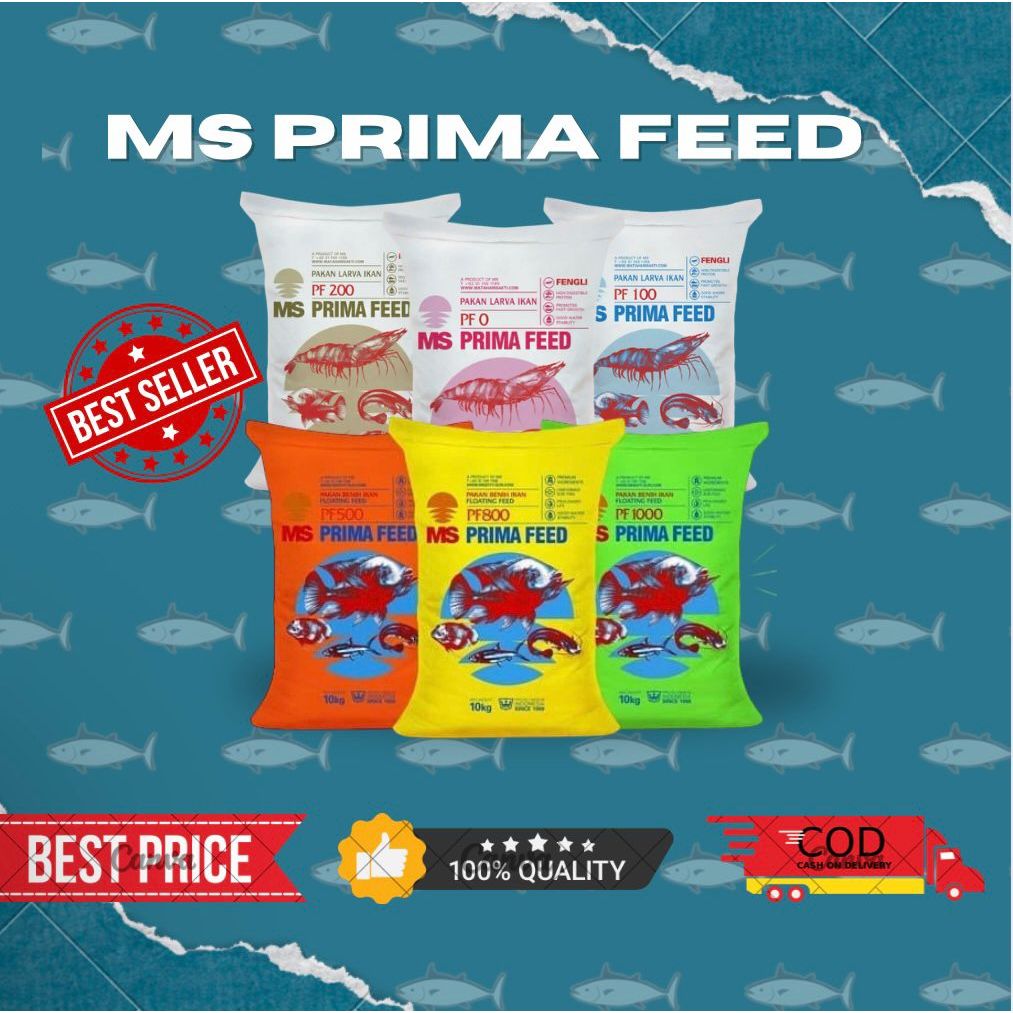 MS PRIMA FEED PF 0,PF 100,PF 200,PF 500,PF 800,PF 1000 PAKAN BENIH KARUNG 10KG