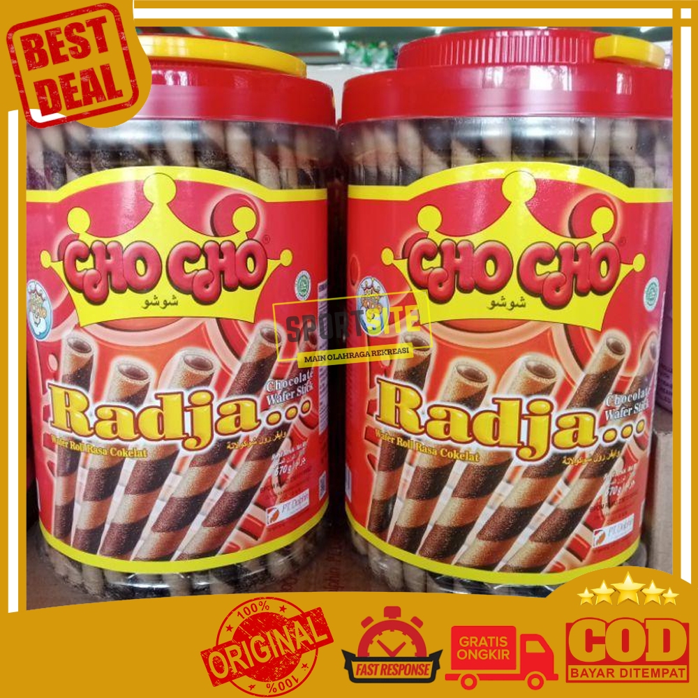 

Cho Cho Radja Wafer Stick Roll Chocolate 670gr Makanan Ringan Astor Wafer Toples ChoCho Cokelat 670 gr