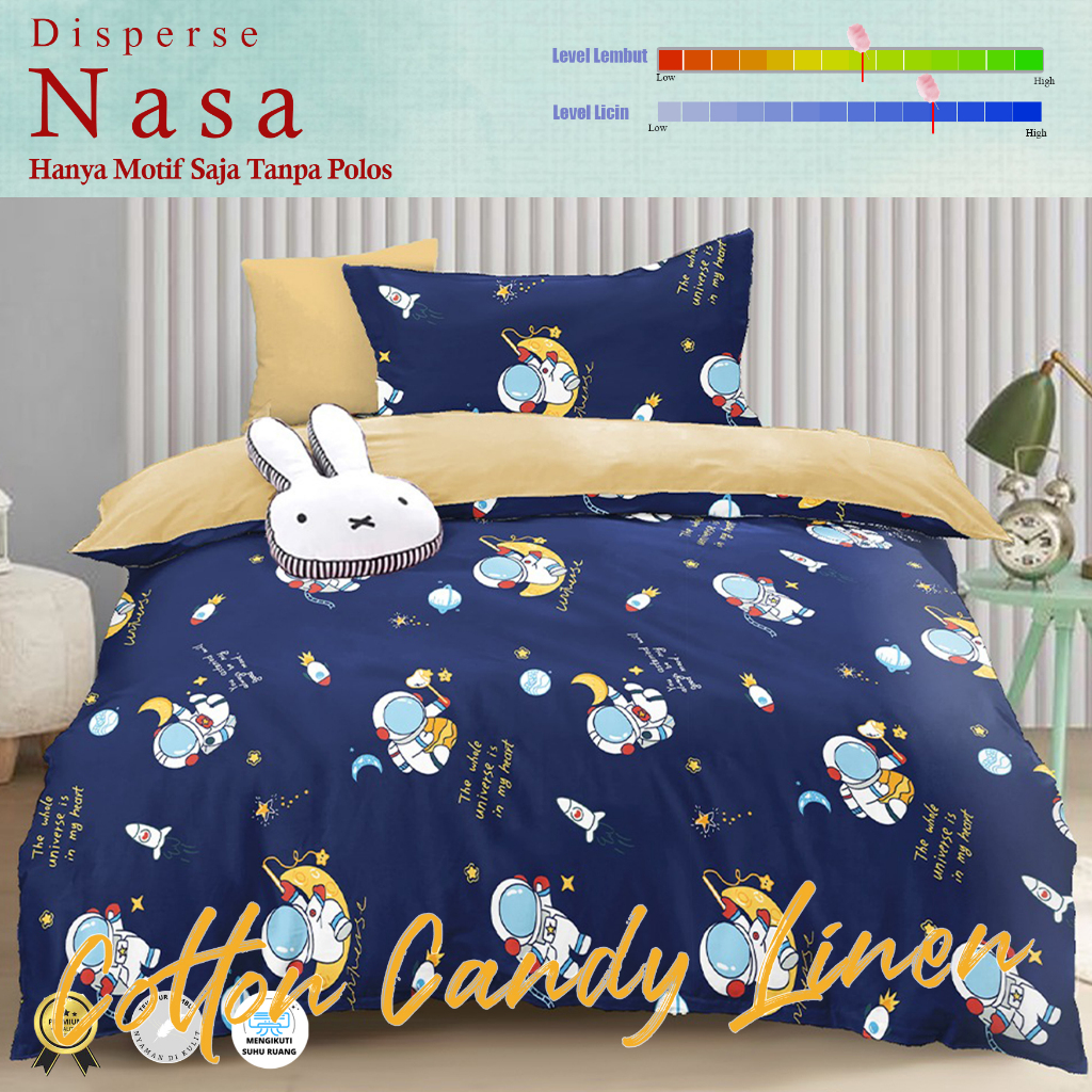 Sprei Set Motif Anak NASA Disperse / Bedcover Motif Karakter / Sprei Anak Motif Kartun