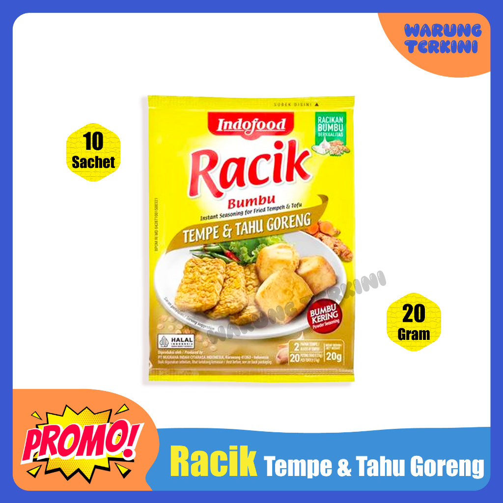 

Racik Bumbu Tempe & Tahu Goreng 20g 1 Renceng | Racikan Bumbu Berkualitas dari Indofood