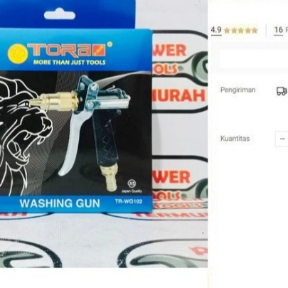 

TORA Semprotan air water jet gun metal untuk cuci motor mobil TR-WG102