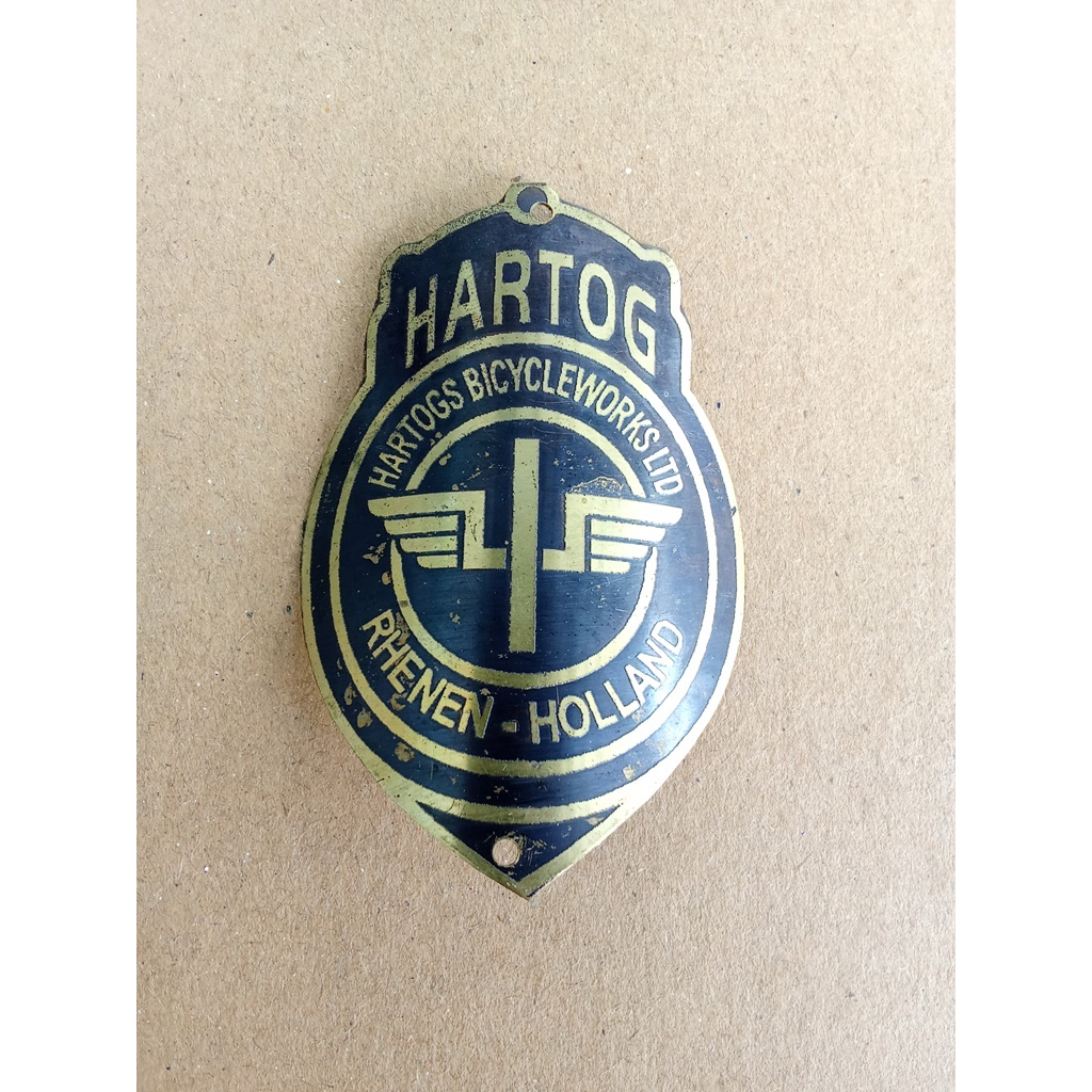 Emblem plat merk sepeda onthel Hartog