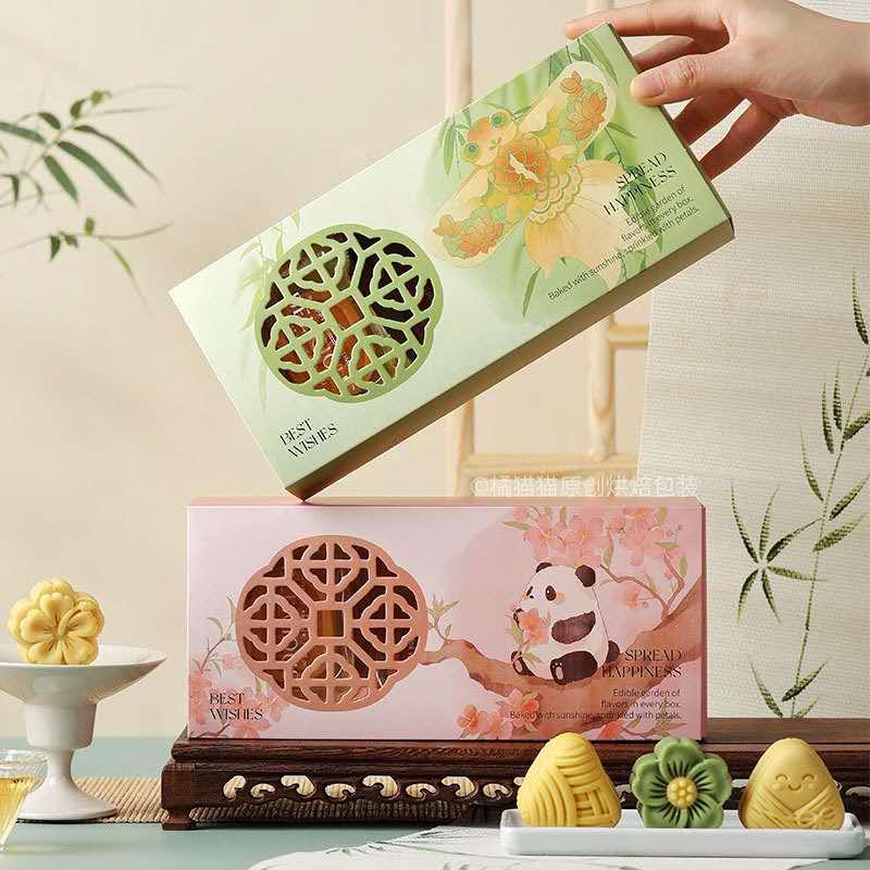 

(5 Sets) Kotak Kue Nastar Kotak Kue Mooncake 50gr Mooncake Box Kotak Nastar Panda
