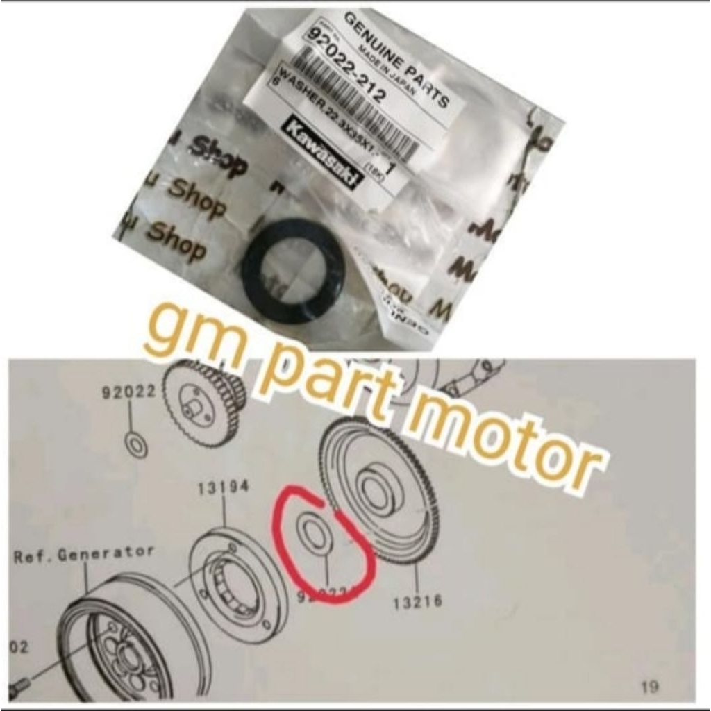 ring stater ring one way KLX 150 original