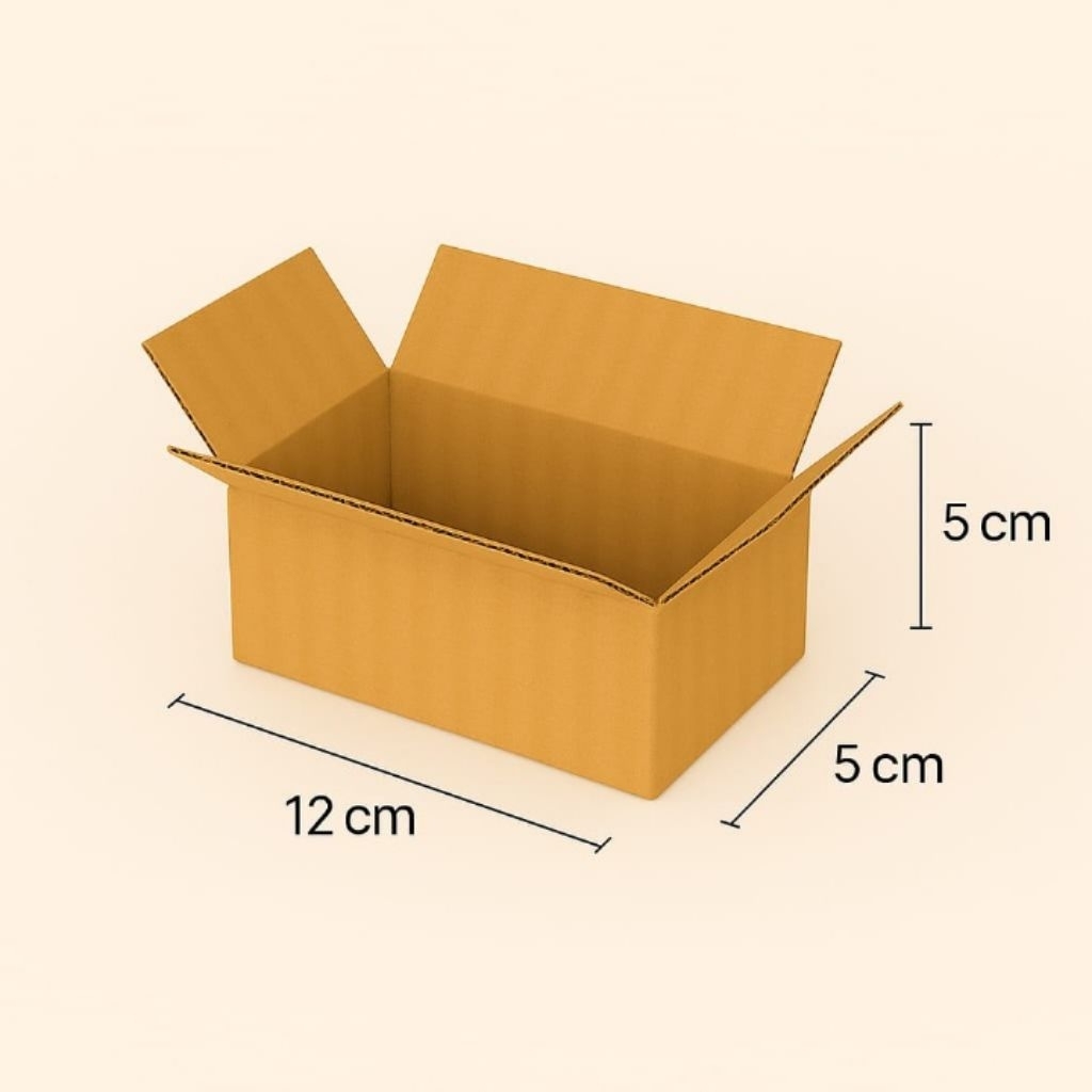 

Kardus packing ukuran 12x6x6cm polos luar dalam