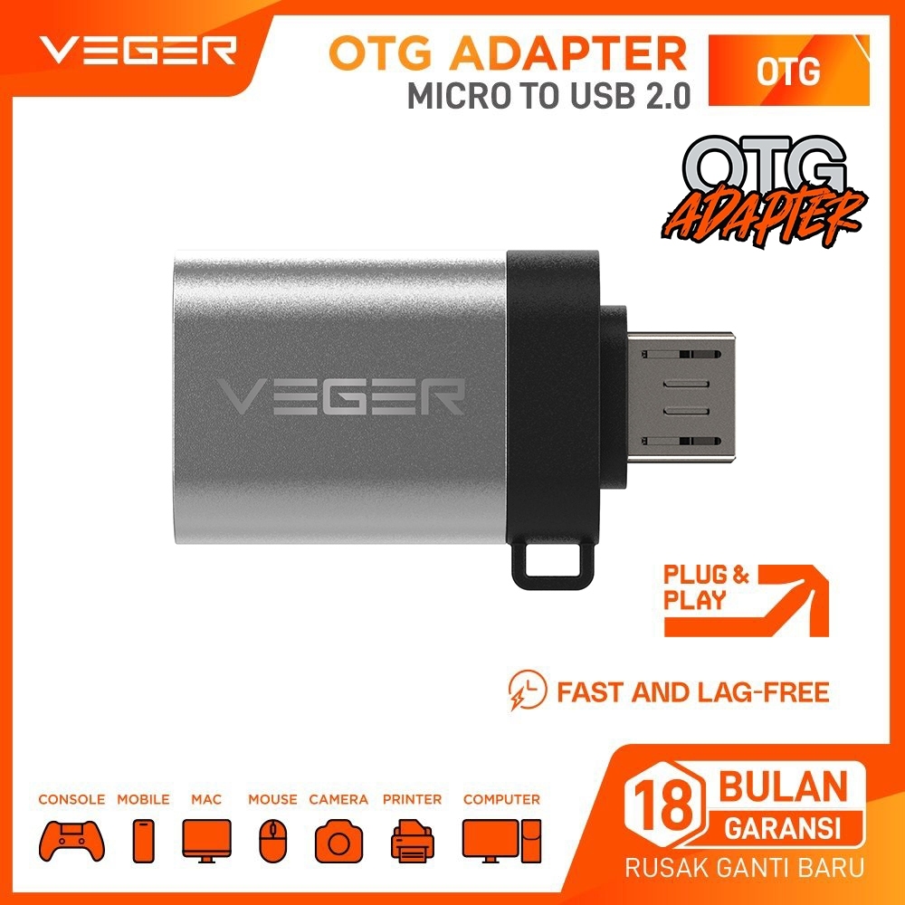 KABEL OTG VEGER MICRO USB TO USB