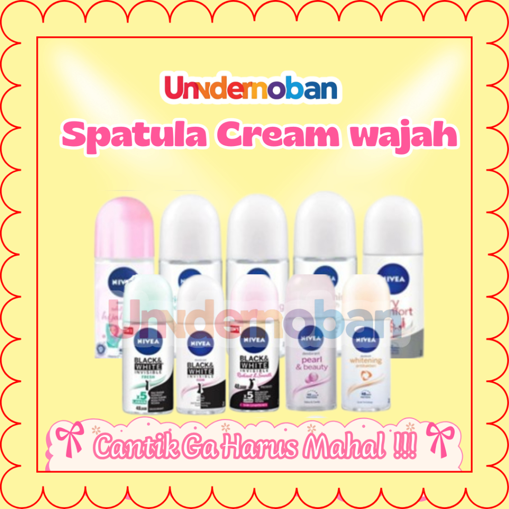 UNDERNOBAN  Nivea Women / MEN Deodorant Roll On 50 ML / 25ML  - Black & White/ Extra Brightening/ Pe