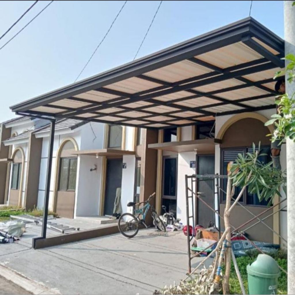 kanopi holo atap alderon singel alinterpasang