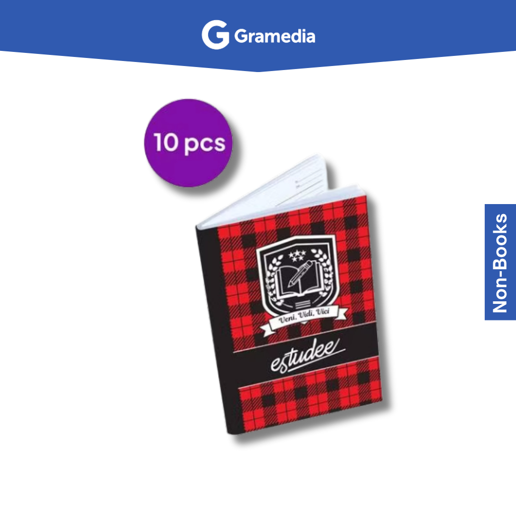 

Gramedia Bogor Cibinong - Buku Tulis Sampul Campus Merah Estudee J B5 Tartan Merah Isi 10