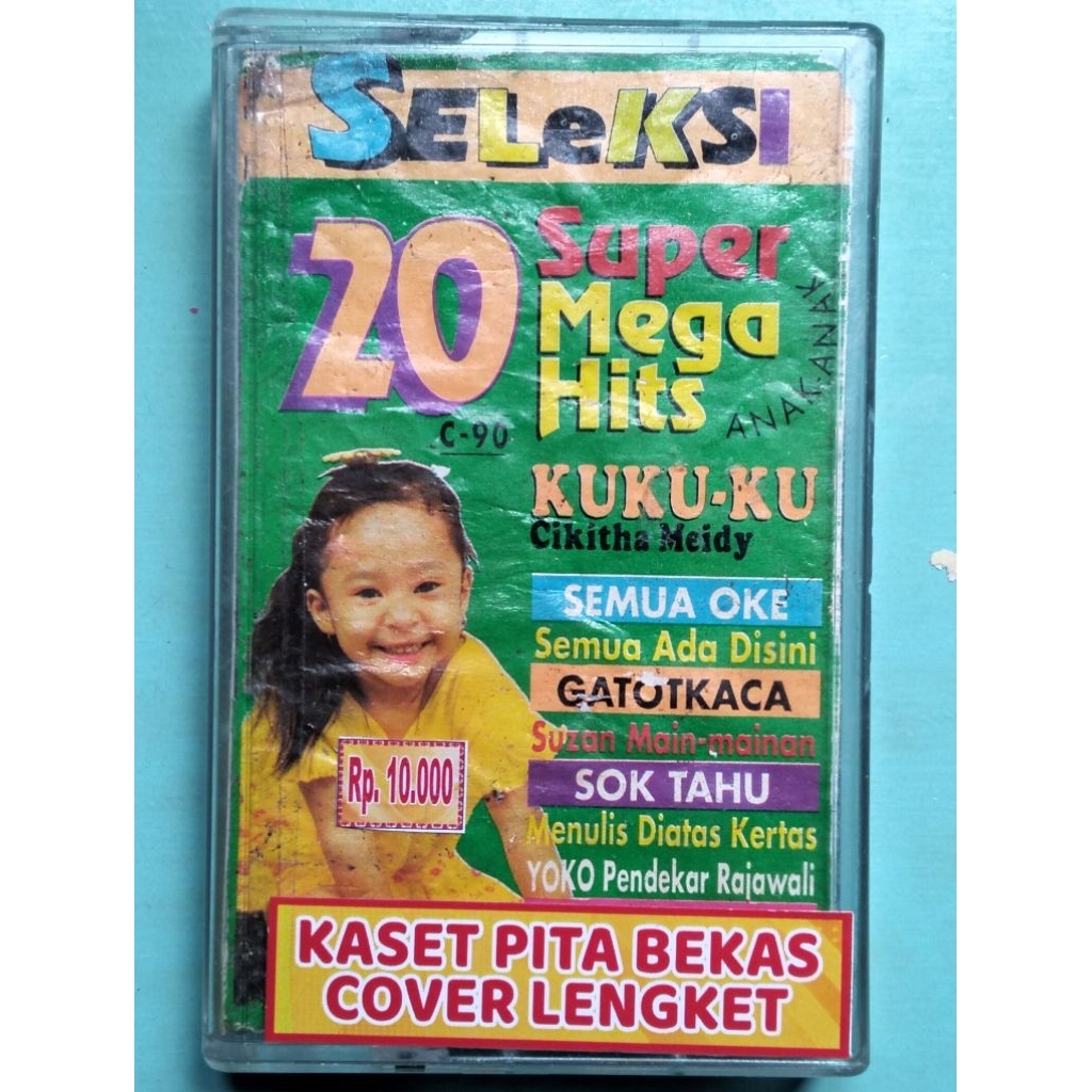 kaset pita bekas lagu anak-anak Chikita Meidy 20 super Mega hits