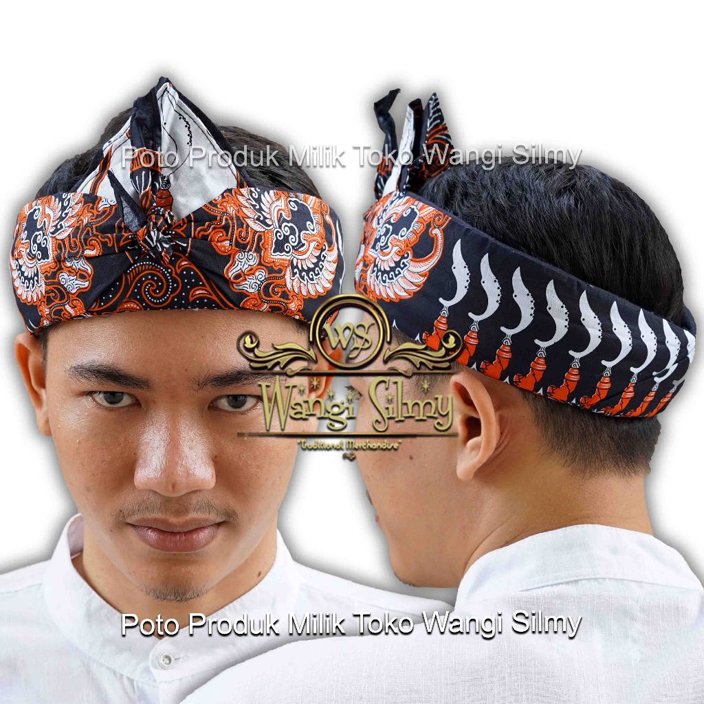 Blangkon Sunda Makuta Wangsa Motif Kujang - Iket Sunda Motif Kujang - Iket Totopong Sunda Udeng