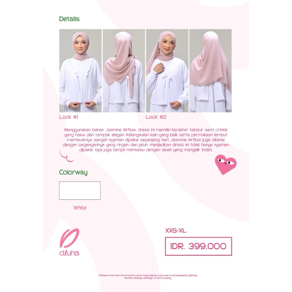 Rabbani - Dresslim Dara Seline | Dresslim Rabbani Original | Gamis Putih