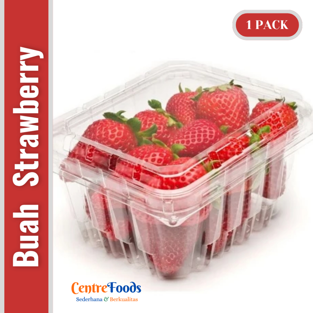 

Buah Stroberi Strawberi Segar - Strawberry Fresh JAWA BARAT | Size 200-250gr 1 Pack [ Harga Per PACK ]