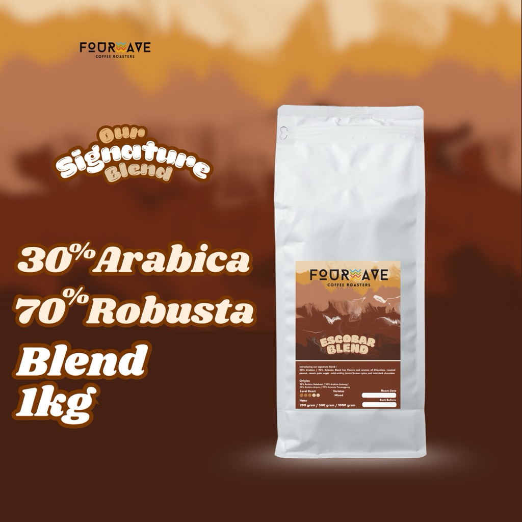 

Escobar House Blend - 30% Arabica/ 70% Robusta signature blend by Fourwave roasters