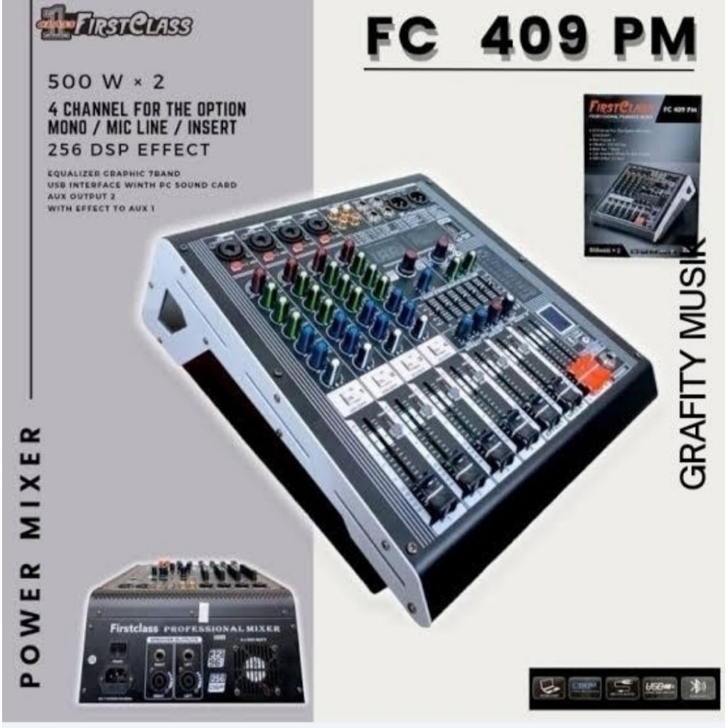 Power Mixer Firstclass FC 409 PM / 409PM / FC409 PM (Original)500w x 2