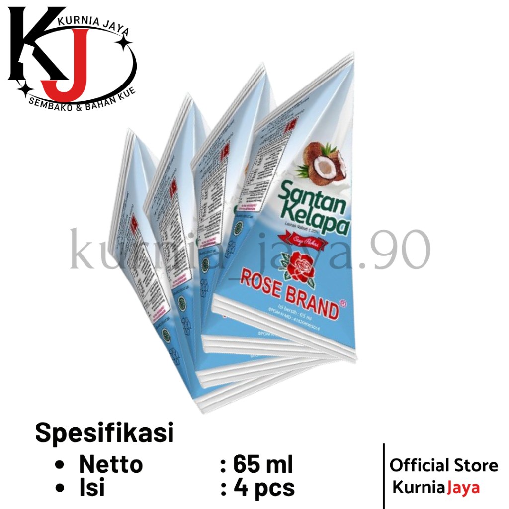 

[ ROSE BRAND ] Santan Kelapa 65ml 4pcs