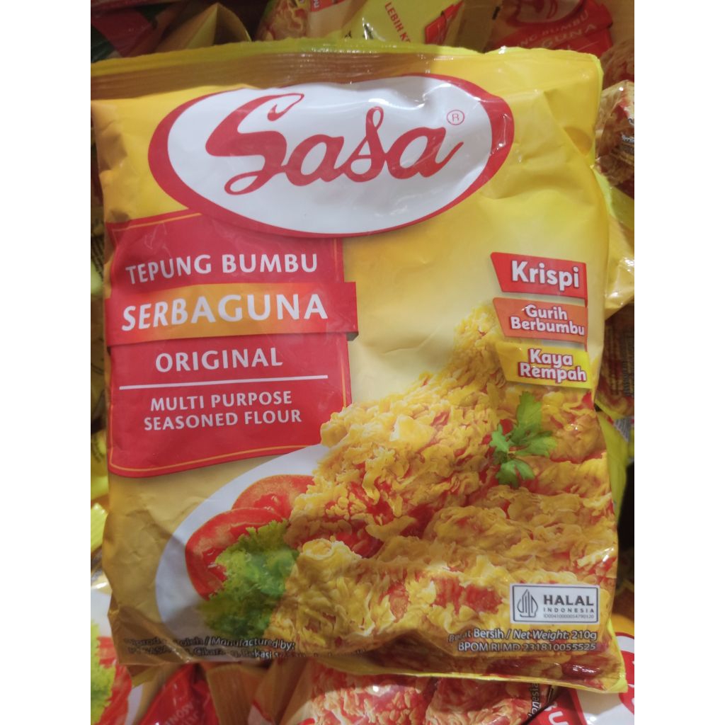 

Tepung Bumbu Sasa Serbaguna,Kentucky,Bakwan,Pisang Goreng,Serbaguna Hot&Spacy (220g)